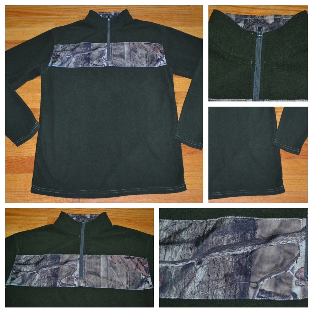 Men’s Habit Outdoors fleecy camo sweatshirt, size small